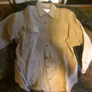 Jones New York  Leather Shirt
